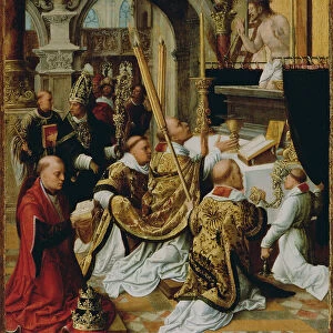 The Mass of Saint Gregory the Great, ca 1510-1520. Artist: Isenbrant, Adriaen (1490-1551)