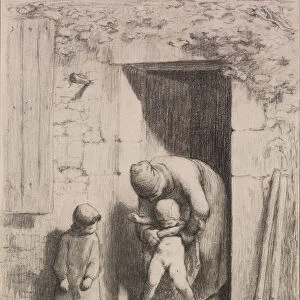 Maternal Solicitude. Artist: Millet, Jean-Francois (1814-1875)