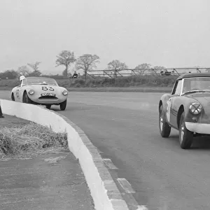 MGA twin cam, D. G. Dixon, Ecurie Chiltern, Silverstone 9th May 1959. Creator: Unknown