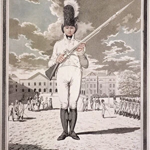Military figure in the uniform of the Bloomsbury and Inns of Court Association, 1803