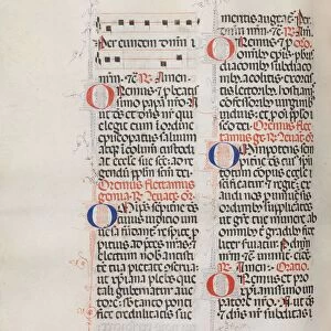 Missale: Fol. 146v: Music for various prayers... 1469. Creator: Bartolommeo Caporali (Italian, c