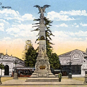 Monument to General San Martin, Lima, Peru, early 20th century