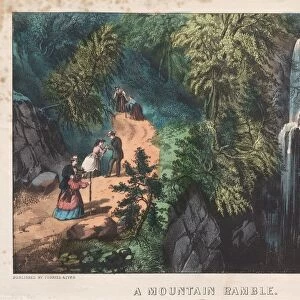 A Mountain Ramble, c. 1872-74. Creator: James Merritt Ives (American, 1824-1895)