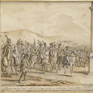 Napoleon before the Rossbach column, 1806