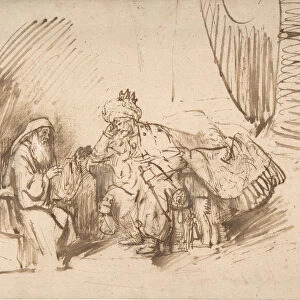 Nathan Admonishing David, 1650-55. Creator: Rembrandt Harmensz van Rijn