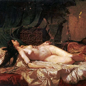 The Odalisque, 1861, oil by Maria Fortuny