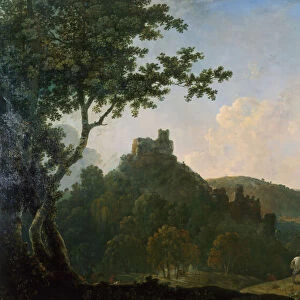 Okehampton Castle, 1771-1774. Creator: Richard Wilson