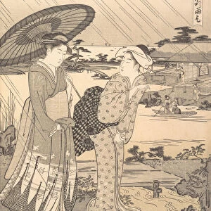 Ono no Komachi Praying for Rain, ca. 1791. Creator: Hosoda Eishi