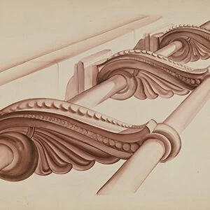 Ornamental Stair Rail, c. 1937. Creator: Natalie Simon
