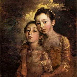The Painters Daughters with a Cat, c1760, (1944). Creator: Thomas Gainsborough