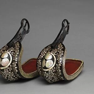 Pair of Stirrups (Abumi), Japanese, late 16th-early 17th century. Creator: Unknown
