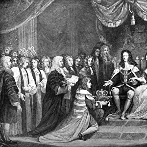 Parliament Offering the Crown to William and Mary, 1689, (late 18th century)