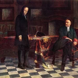 Peter I. Interrogates Tsarevich Alexei Petrovich, 1871, (1965). Creator: Nikolay Ge