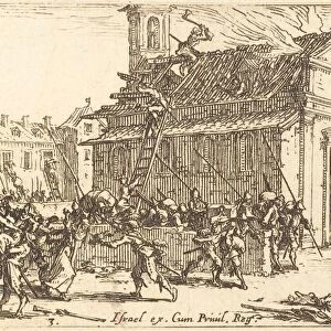 Pillaging a Monastery, c. 1633. Creator: Jacques Callot