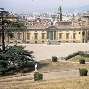 Pitti Palace and the Boboli Gardens in August, Florence, Italy, c20th century