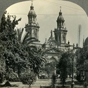 The Plaza de Armas and Cathedral, Santiago, Chile, c1930s. Creator: Unknown
