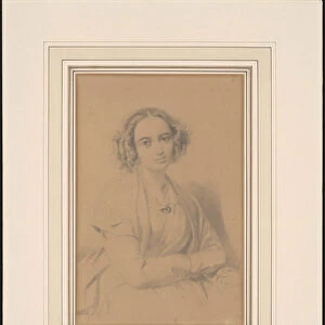 Portrait of the composer Fanny Hensel nee Mendelssohn (1805-1847), 1847. Creator: Hensel