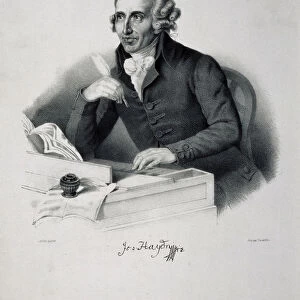 Portrait of the composer Joseph Haydn (1732-1809). Artist: German master
