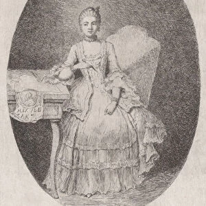 Portrait of Marguerite Le Comte, 1764. Creator: Claude Henri Watelet