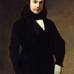 Portrait of the poet Theophile Gautier (1811-1872), 1839. Creator: Chatillon