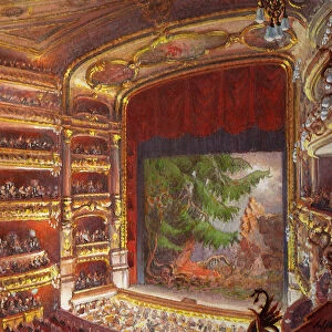 Premiere of the opera Walkure, act III, at the Gran Teatre del Liceu, Barcelona, 1899