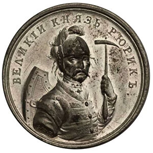 Prince Rurik, founder of Kievan Rus (from the Historical Medal Series), 18th century. Artist: Waechter, Georg Christian (1724-1789)