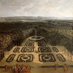 Promenade of Louis XIV in the Gardens of the Grand Trianon. Artist: Chastelain, Charles (1672-1755)
