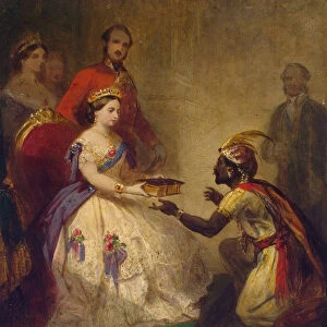 Queen Victoria Giving the Bible to an African Chief, 1861