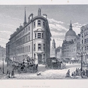 Queen Victoria Street, London, c1883