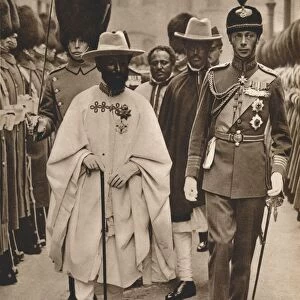 Ras Tafari, Prince Regent of Ethiopia (Emperor Haile Selassie) with the Duke of York, 1924