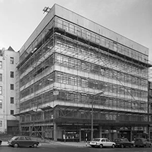 Refurbishment of a building, Sheffield city centre, South Yorkshire, 1967. Artist