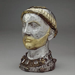 Reliquary Bust of Saint Yrieix, French, ca. 1220-40, with later grill. Creator: Unknown