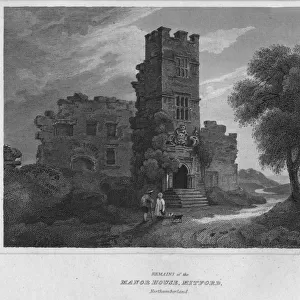 Remains of the North House, Mitford, Northumberland. 1814. Artist: John Greig