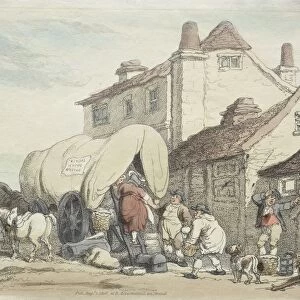 Richardsons Show: A Flying Wagon, 1816. Creator: Thomas Rowlandson (British, 1756-1827)