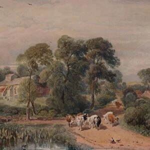 Road Scene with Cattle, 19th century, (1935). Artist: Peter de Wint