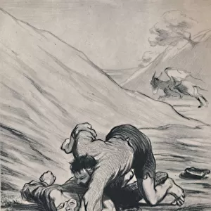 The Robbers and the Donkey, c. 1860s, (1946). Artist: Honore Daumier