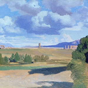 The Roman Campagna, with the Claudian Aqueduct, c1826. Artist: Jean-Baptiste-Camille Corot
