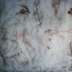 Roman painting on marble of ladies playing knucklebones
