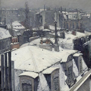 Rooftops in the Snow (Snow effect), 1878. Artist: Caillebotte, Gustave (1848-1894)