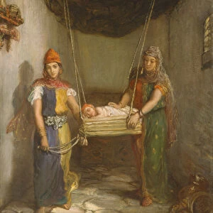 Scene in the Jewish Quarter of Constantine, 1851. Creator: Theodore Chasseriau