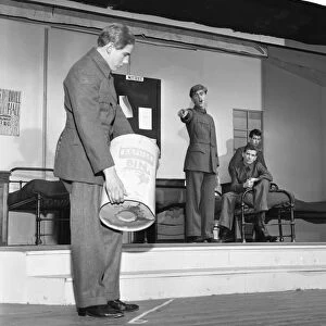 A scene from the Terence Rattigan play, Ross, Worksop College, Nottinghamshire, 1963