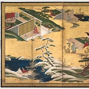 Scenes from the Tale of Genji, late 1700s. Creator: Tosa School (Japanese)