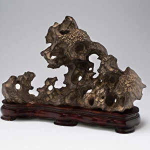 Scholars Rock or Brushrest, Qing dynasty (1644-1911), 18th century. Creator: Unknown