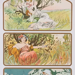 Three Seasons, c. 1898. Creator: Mucha, Alfons Marie (1860-1939)