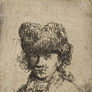 Self-Portrait in a Fur Cap: Bust, 18th century. 18th century. Creator: Unknown