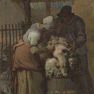 The Sheepshearers, 1857 / 61. Creator: Jean Francois Millet
