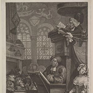 The Sleeping Congregation, April 21, 1762. Creator: William Hogarth
