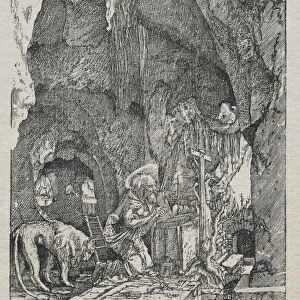 St. Jerome in the Cave, c. 1513-15. Creator: Albrecht Altdorfer (German, c. 1480-1538)