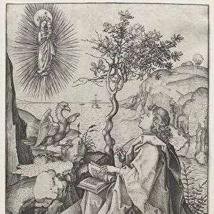 St. John the Evangelist on the Isle of Patmos. Creator: Martin Schongauer (German, c