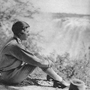 Stella Court Treatt at Victoria falls, Livingstone to Broken Hill, Northern Rhodesia, 1925 (1927). Artist: Thomas A Glover